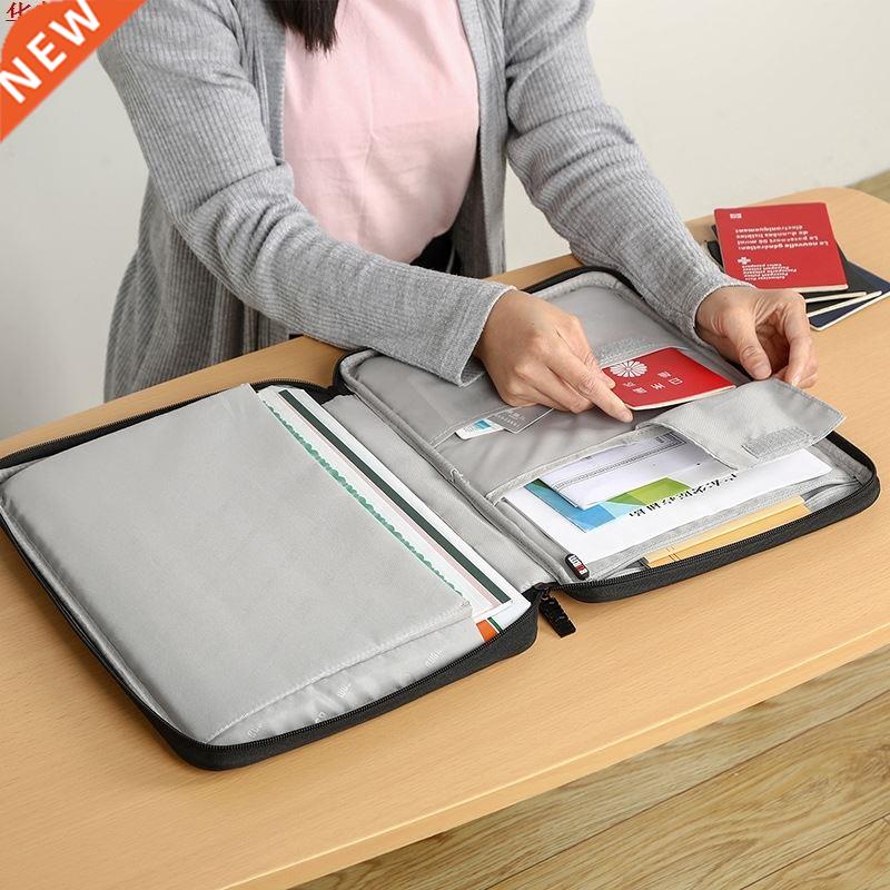 Multifonctionnel A4 porte-documents fermeture éclair