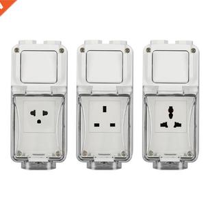 US/UK Plug Electrical Wall Socket Waterproof Outdoor Power O