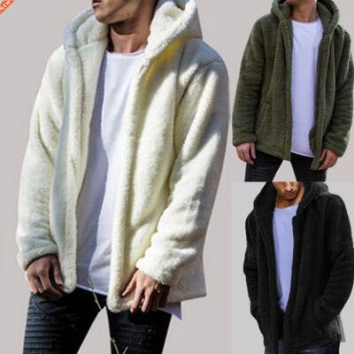 Men Winter Teddy Bear Fleece Fur Fluffy Coat Jackets Jumper