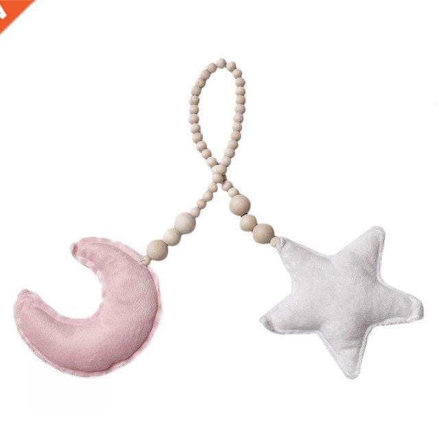 Star Moon S Wood Beads Ornament Tassel Lvng Room Kds