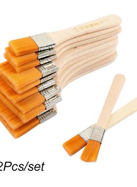 12Pcs/Set Wooden Oil Painting Brushes Artist Acrylic Paint A