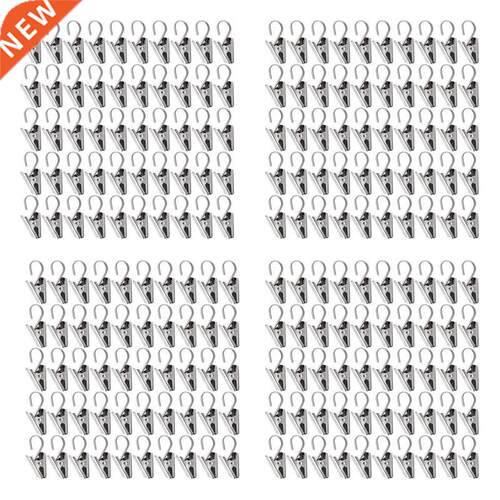 200 PCS Stainless Steel Curtain Clips With Hook For Curtain
