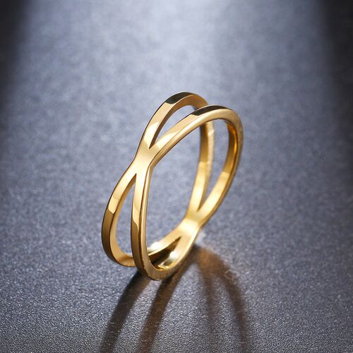 CACANA Bohemian Vintage Cross Gold Rings for Women Wedding T