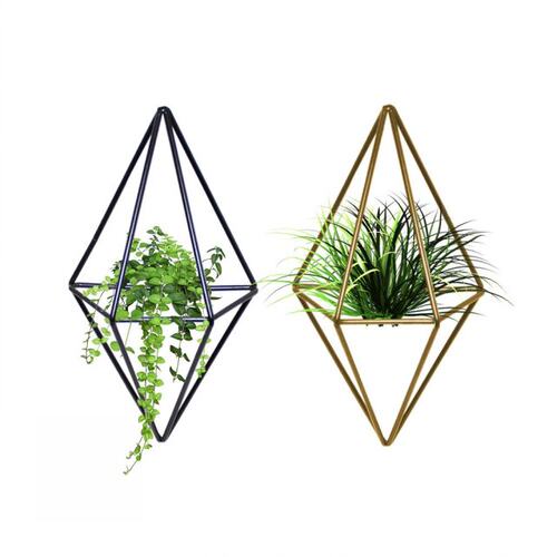 Iron Rustic Style Freestanding Hanging Double Diamond Shape