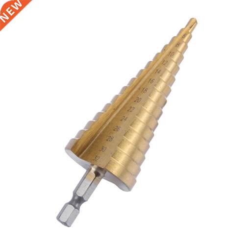 4-32mm HSS Step Bit Quick Change Hex-Shank Tools Titanium Co