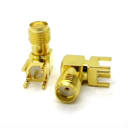 50pcs SMA female Thru Hole plug Right Angle 90 DEGREE ( SMA-