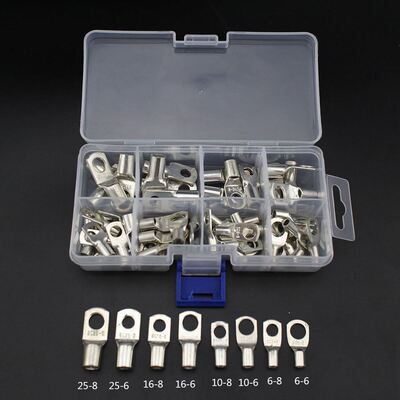 Bolt Hole Tinned Copper Cable lugs Battery Terminals set Wir