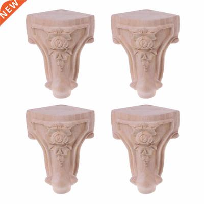 European Style Wooden Furniture Legs Solid Wood Flower Carv