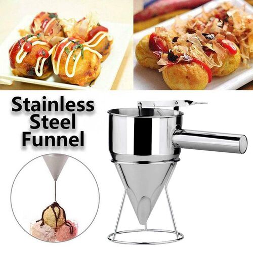 Stainless Steel Donut Cupcake Batter Dispenser Funnel Pancak