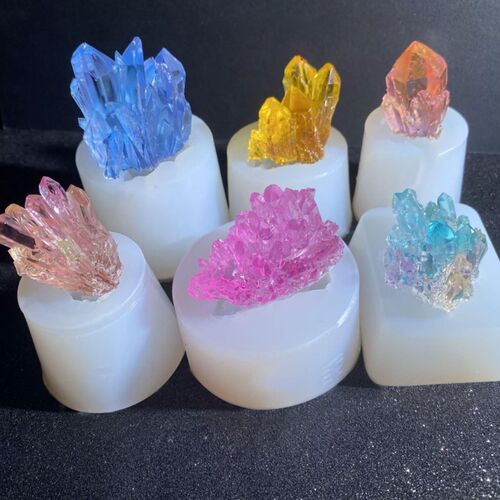 Simulation Original Stone Crystal Cluster Epoxy Resin Mold S