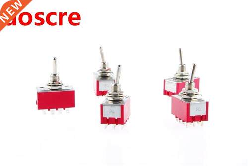 10pcs Toggle switch MTS-402 Red On-On 2 Position 4PDT AC 250