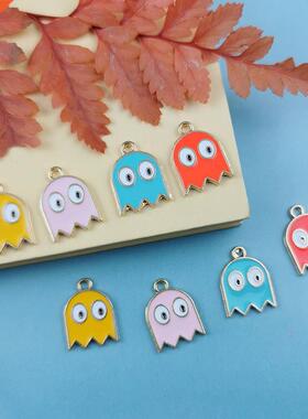 JeQue 10pcs/lot Enamel Cartoon Halloween Ghost Charms  Je