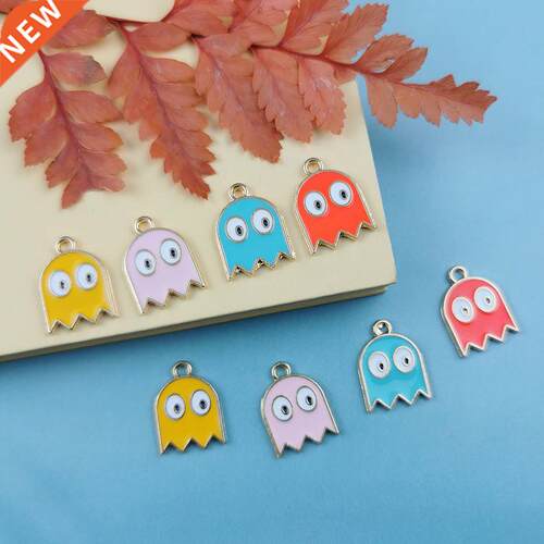 JeQue 10pcs/lot Enamel Cartoon Halloween Ghost Charms  Je