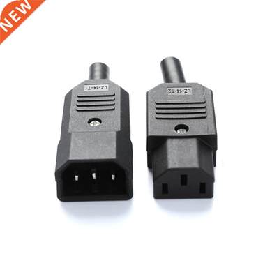 IEC Straight Cable Plug Connector C13 C14 10A 250V Black fem