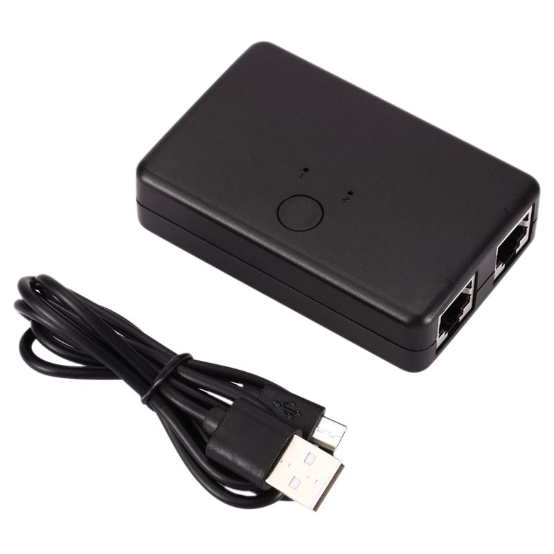 Mini 2 Port 45 Lan Hub Network Switch Box Computer Etherne