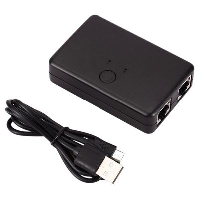 Mini 2 Port 45 Lan Hub Network Switch Box Computer Etherne