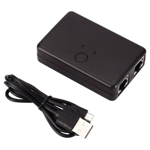 Mini 2 Port 45 Lan Hub Network Switch Box Computer Etherne