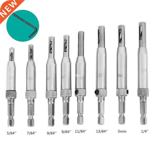 8pcs Hinge Drill Set Self-Centring Drill Set Hardware Drill