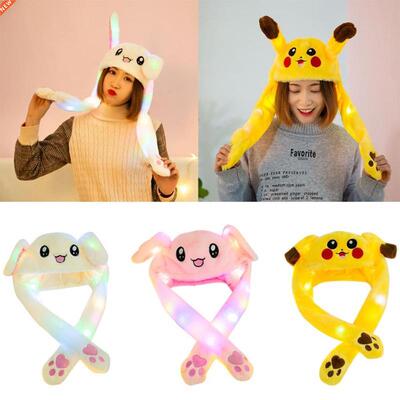 Kawaii Plush Moving Rabbit Ears Hat Lovely Luminous/No Light