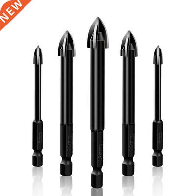 5Pcs 3/4/5/6/7mm Cross Hex Shank Drill Bits Set Multifunctio