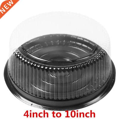 transparent black Packaging Paper cake Mousse Box with Handl
