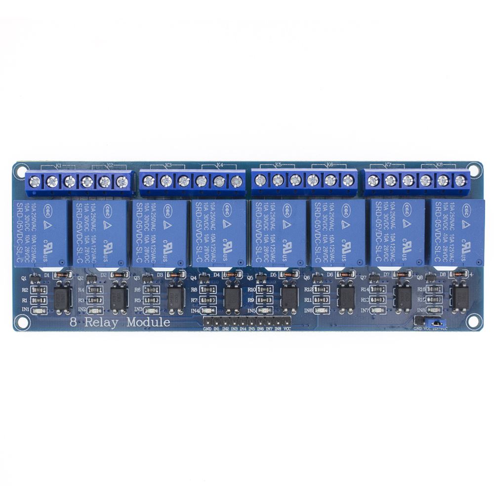 5v 8 Channel Relay module with optocoupler. Relay Output 8 w