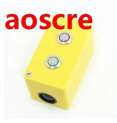 3A 250VAC SPDT Momentary Red Green Light 12V Metallic 2 Butt