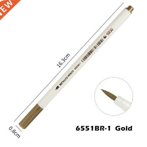 10 Different Color Marker STA Metallic Brush Pen for Drawing