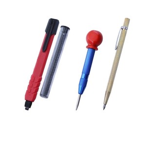 Carpenter Pencil With 3PCS Refills Woodworking Scriber Pen M
