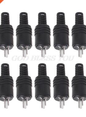 10 Pcs 2 Pin DIN Speaker Plug 2-Pin Plug Hifi Loudspeaker Ca