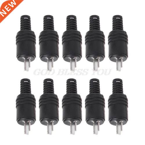 10 Pcs 2 Pin DIN Speaker Plug 2-Pin Plug Hifi Loudspeaker Ca