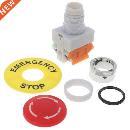 Red Mushroom Cap 1NC DPST Emergency Stop Push Button Sw