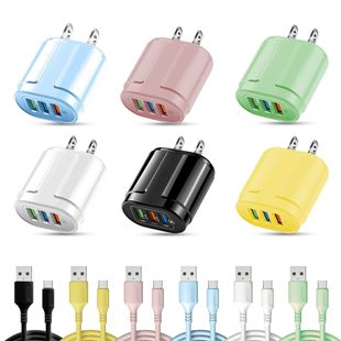USB Type C Cable Macon Fast Chger US Plug 3 Ports USB Hu