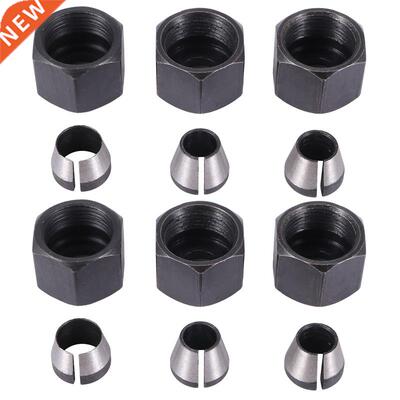 6 Pcs Router Collet Set Chuck Heads Adapter for Drills Engra