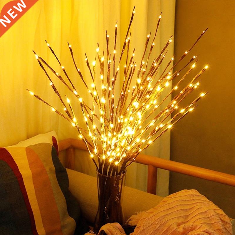 20/100 LED Willow Branch Lamp Battery Powered Decorative Li
