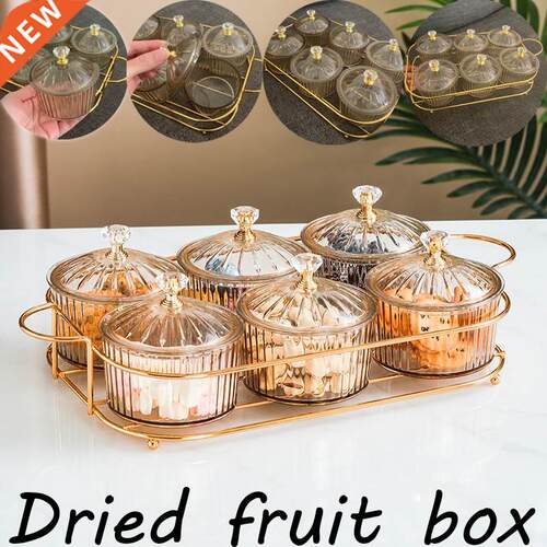 Nordic Dried Fruit Salad Plate Snack Dishes Transparent Roun