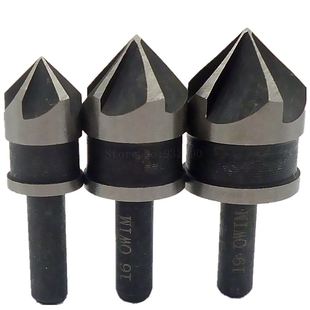 3pc 12mm 16mm 19mm Countersink Bore Set 5 Flutes Chamfer Cut