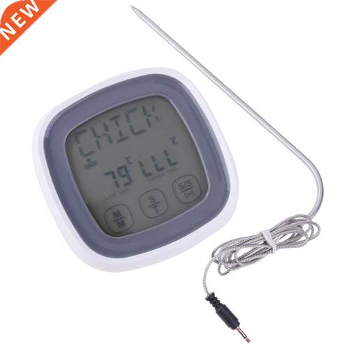 Meat Screen Oven Thermometer With Alarm Clock Food Probe BBQ