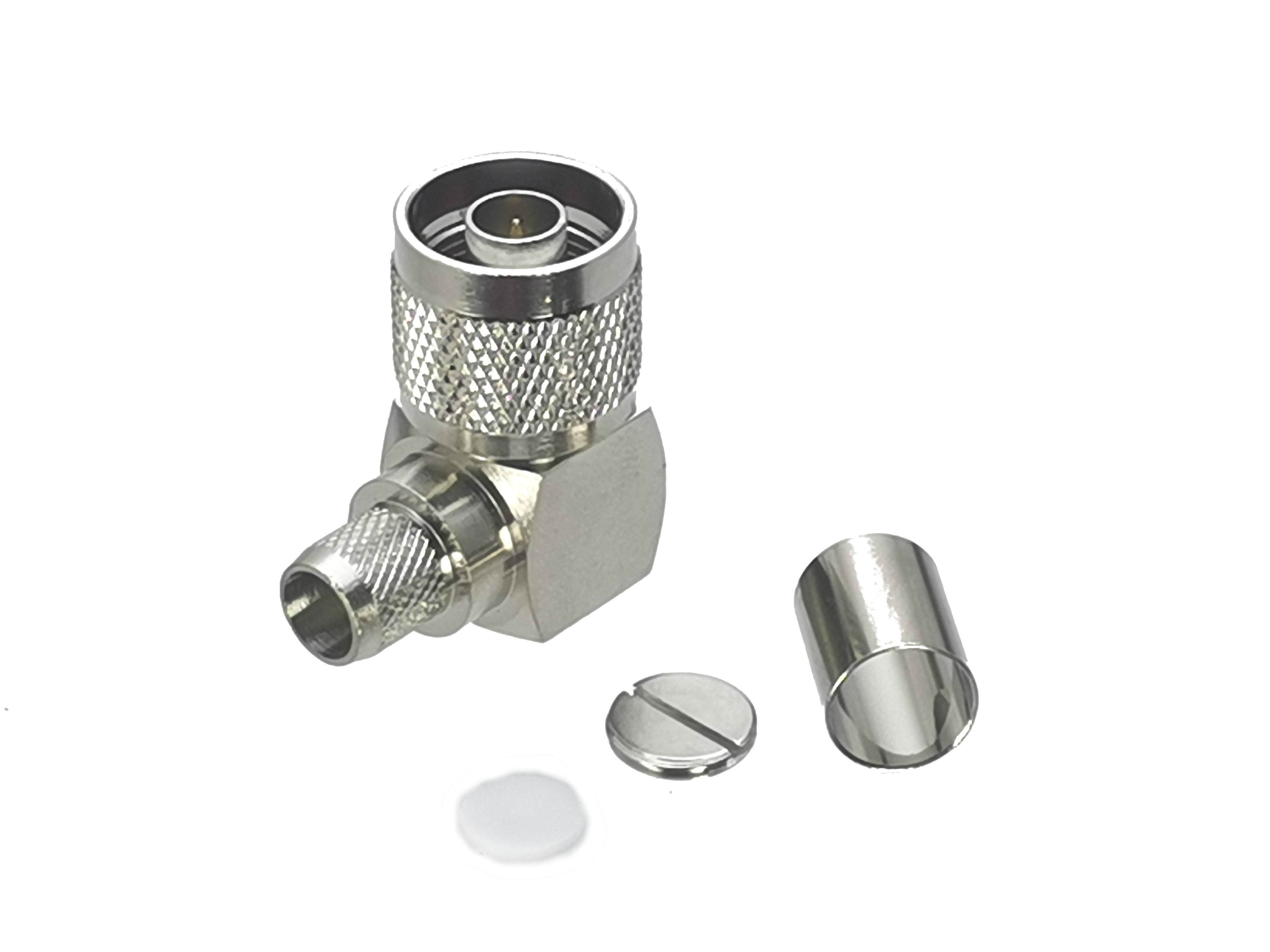 10Pcs Connector N Male Plug Right angle Crimp RG8 LMR400 Cab