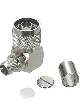 1Pcs Connector N Male Plug Right angle Crimp RG8 LMR400 Cabl