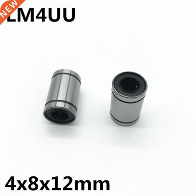 2pcs LM4UU ball bearing inner diameter 4x8x12mm guide linear