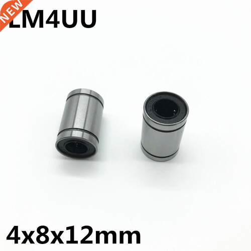 2pcs LM4UU ball bearing inner diameter 4x8x12mm guide linear