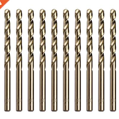 10Pcs 5mm M35 Triangle Shank HSS-Co Cobalt Twist Drill Spira