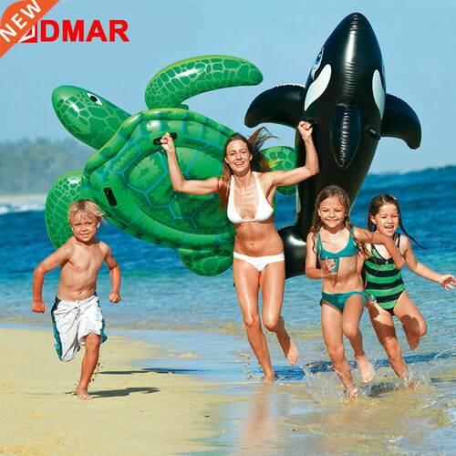 DMAR Inflatable Dolphin Whale Pool Water Float Toys Ride on
