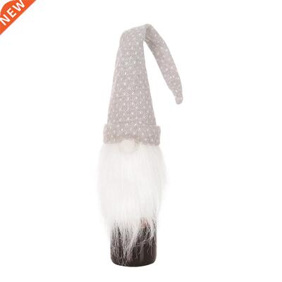 Adorable Wine Bottle Cover Artificial Beard Christmas Decor