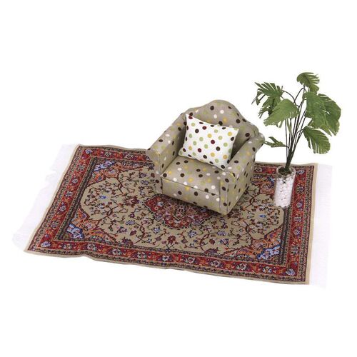 1/12 Scale Dollhouse Miniature Carpet Turkish Style Area Rug