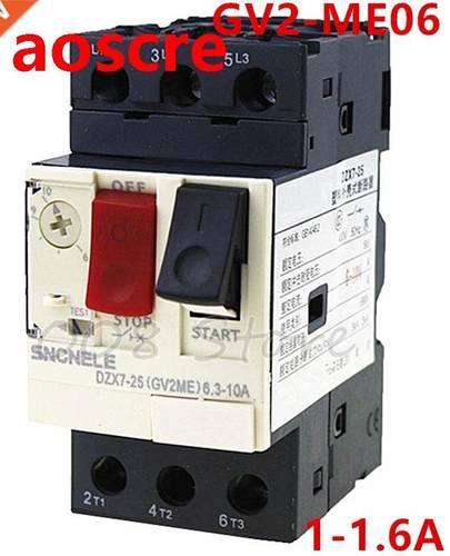 Motor Protector GV2 Series GV2ME06 GV2-ME06 1-1.6A