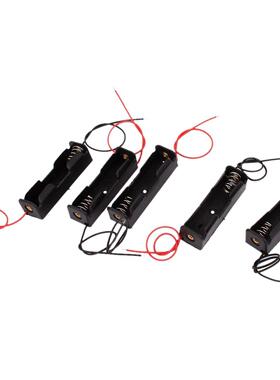 5Pcs 1 x 1.5V AA Cable Holder Case Storage Box Black + Red