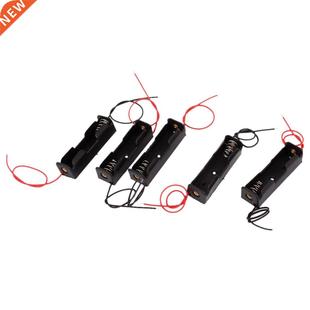5Pcs 1 x 1.5V AA Cable Holder Case Storage Box Black + Red