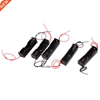 5Pcs 1 x 1.5V AA Cable Holder Case Storage Box Black + Red